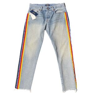 Polo Ralph Lauren Avery Boyfriend Jeans Womens 26 Stripe Denim New With Tags